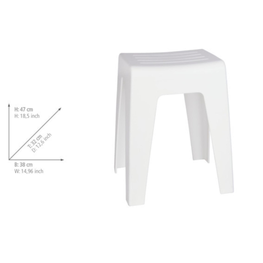 WENKO 22943100 - KUMBA-jakkara 38x47 cm valkoinen