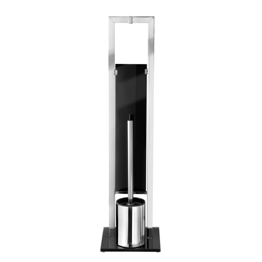 WENKO 22983100 - WC-harja RIVALTA 18x70 cm ruostumaton teräs/hopea/musta