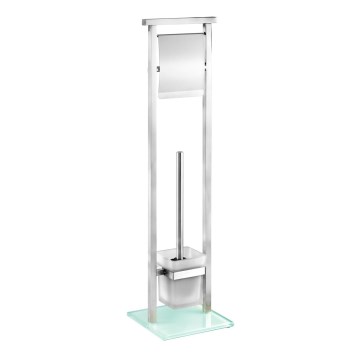 WENKO 22992100 - WC-harja DEBAR 18 x 73 cm ruostumaton teräs/satiini/valkoinen