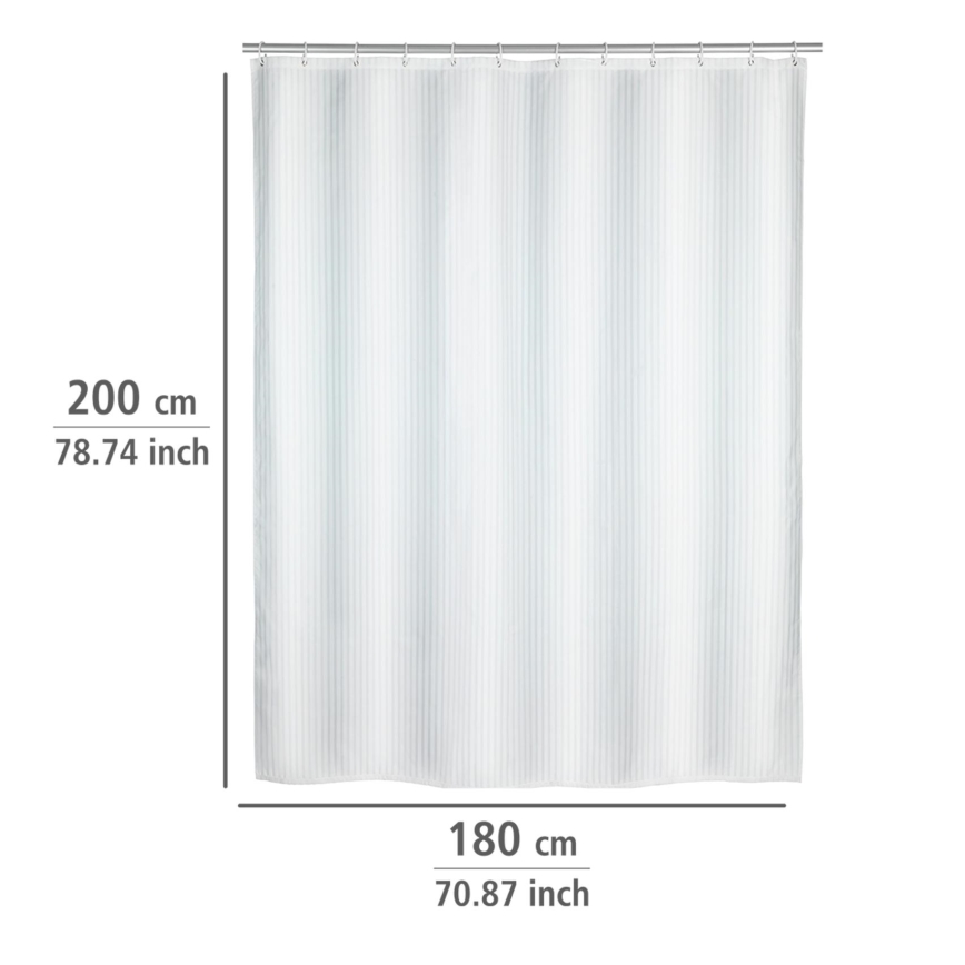WENKO 23062100 - Suihkuverho PALAIS 180x200 cm valkoinen