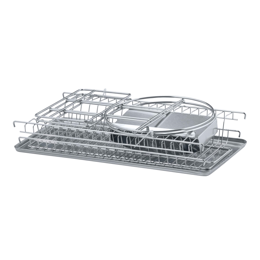 WENKO 2329100 - Astioiden kuivausteline DUO 21x33 cm ruostumaton teräs/hopea
