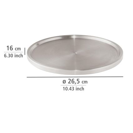 WENKO 2334100 - Tarjotin RUOSTUMATON TERÄS 26,5x1,5 cm ruostumaton/hopeanvärinen