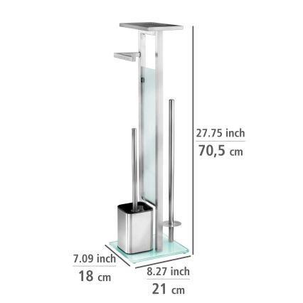 WENKO 23364100 - DEBAR WC-harja 21x70,5 cm, ruostumaton teräs/satiini/valkoinen