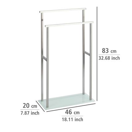 WENKO 23438100 - Pyyheteline DEBAR 20x83 cm ruostumaton teräs/satiini/valkoinen