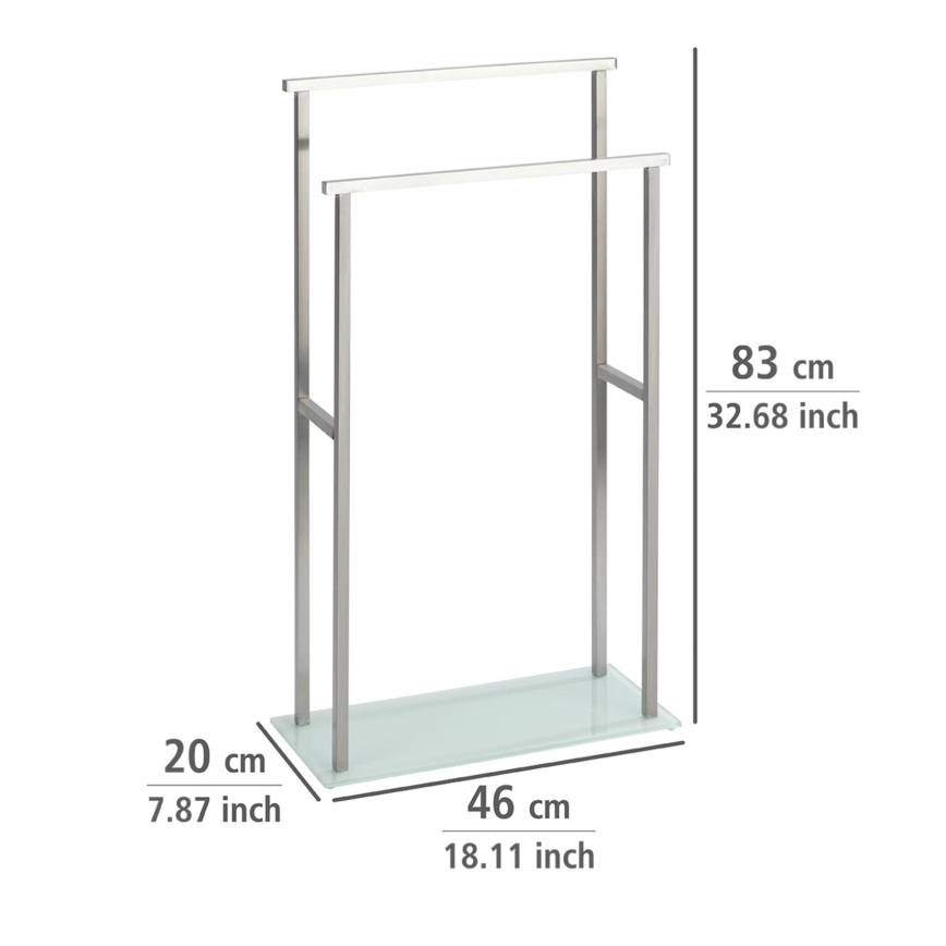 WENKO 23438100 - Pyyheteline DEBAR 20x83 cm ruostumaton teräs/satiini/valkoinen