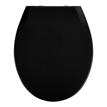 WENKO 23443100-WC WC-istuin KOS 44x37 cm musta/hopea