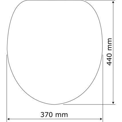 WENKO 23443100-WC WC-istuin KOS 44x37 cm musta/hopea
