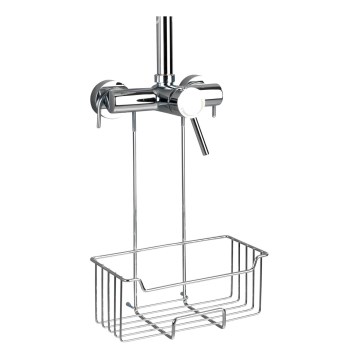 WENKO 23499100 - Suihkuhylly MILO 25x36 cm ruostumaton teräs/hopeanvärinen/kirkas