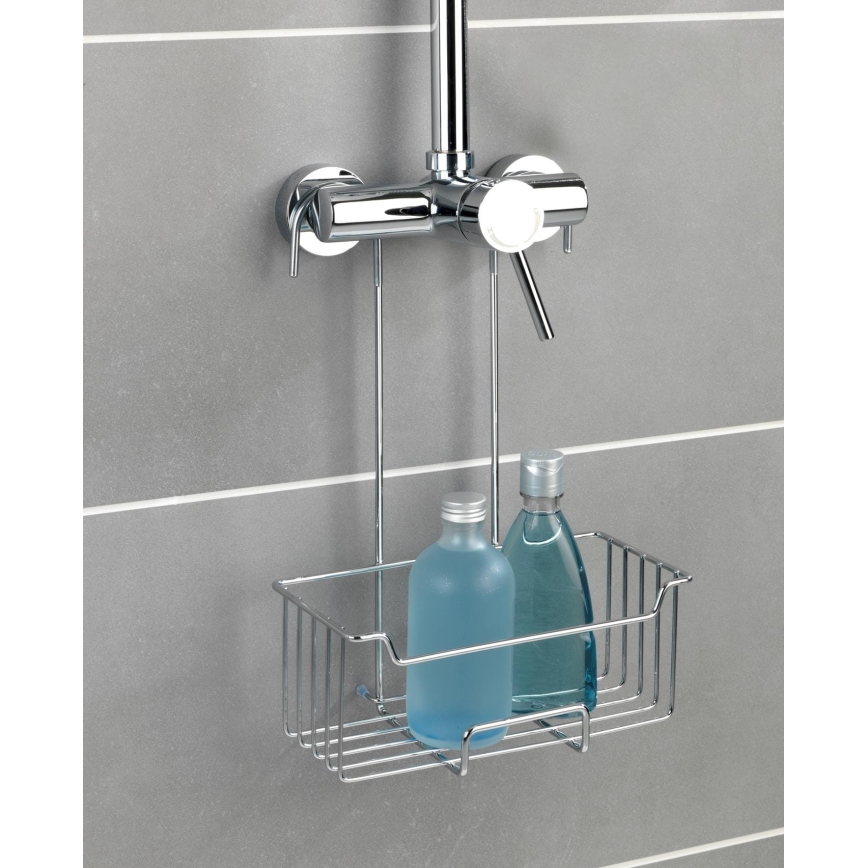 WENKO 23499100 - Suihkuhylly MILO 25x36 cm ruostumaton teräs/hopeanvärinen/kirkas