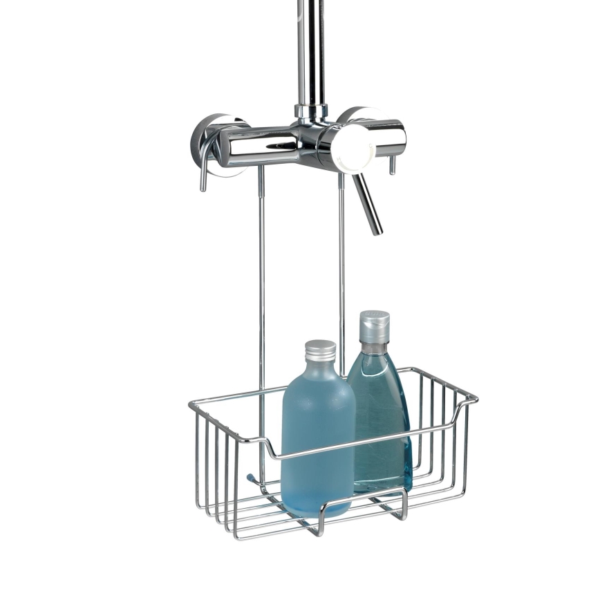 WENKO 23499100 - Suihkuhylly MILO 25x36 cm ruostumaton teräs/hopeanvärinen/kirkas