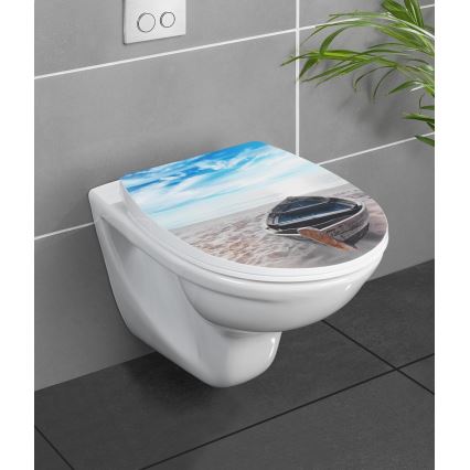WENKO 23532100-WC wc-istuin 300/350 kg 36,5x45 cm monivärinen/hopea