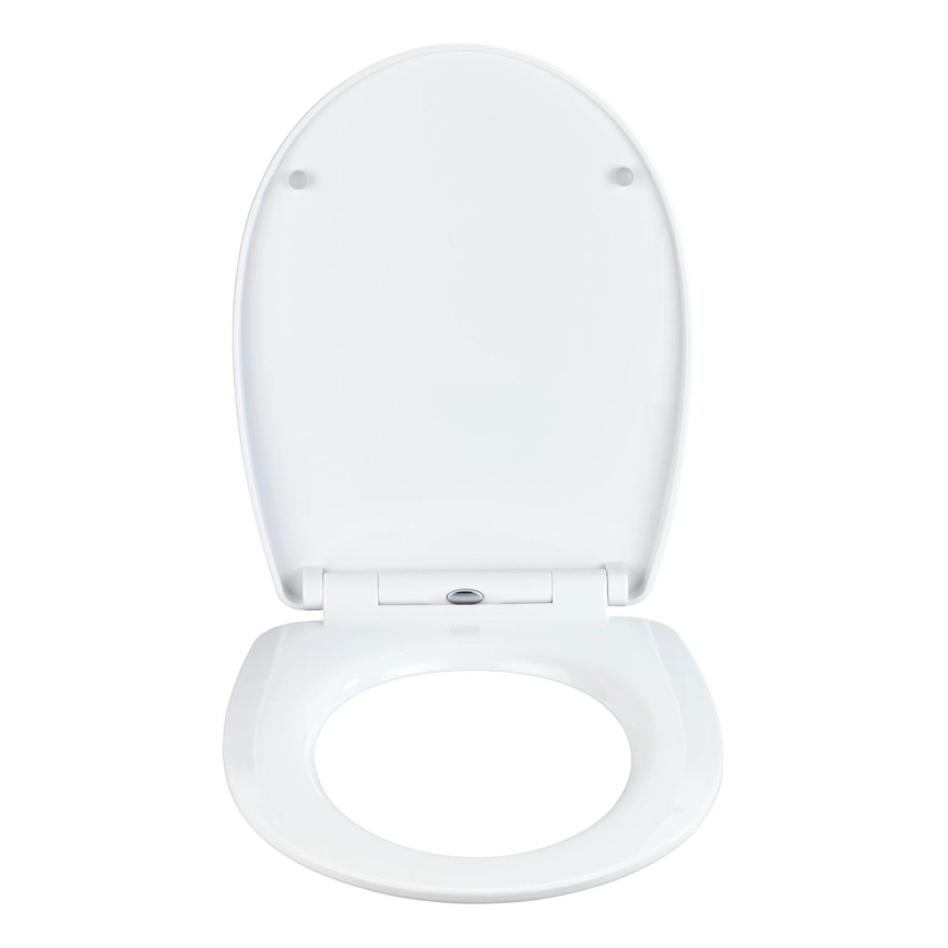 WENKO 23533100-WC WC-istuin, kantavuus 300/350 kg, 36,5x45 cm, monivärinen/hopea