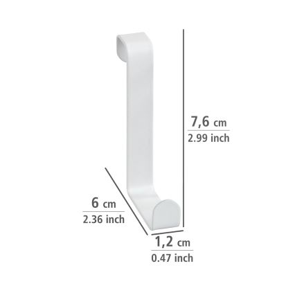 WENKO 23545100-Ovikoukku 7,6x6 cm valkoinen