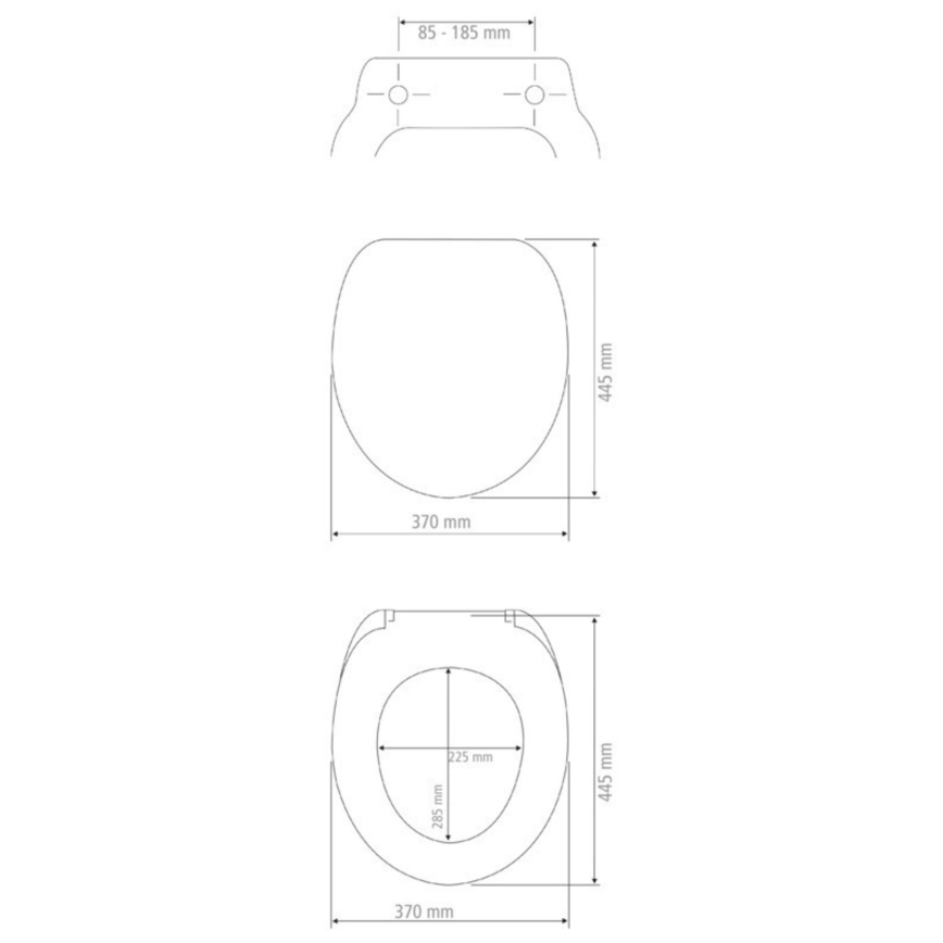 WENKO 23571100-WC WC-istuin 300/350 KG 44,5x37 cm monivärinen/hopeanvärinen