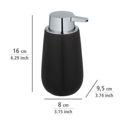 WENKO 23652800 - BADI-saippuapumppu 320 ml musta