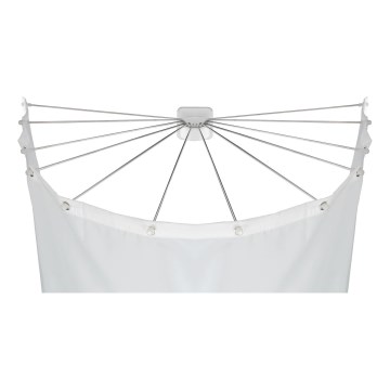 WENKO 23863100 - Suihkuteline 96x72 cm ruostumaton teräs/valkoinen