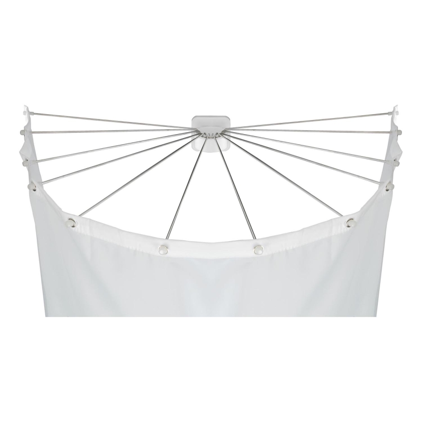 WENKO 23863100 - Suihkuteline 96x72 cm ruostumaton teräs/valkoinen
