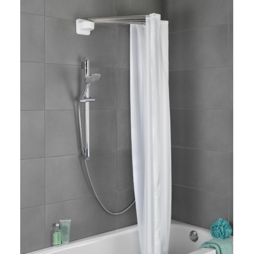 WENKO 23863100 - Suihkuteline 96x72 cm ruostumaton teräs/valkoinen