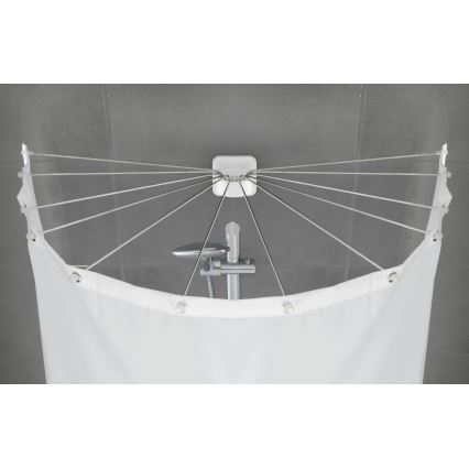 WENKO 23863100 - Suihkuteline 96x72 cm ruostumaton teräs/valkoinen