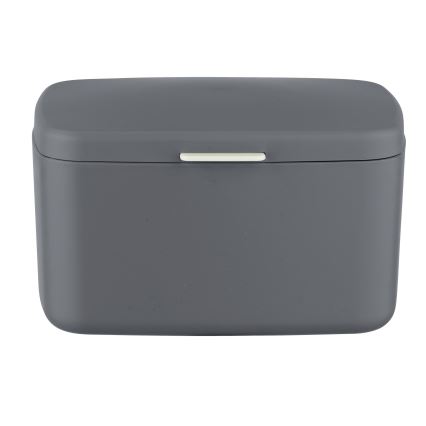 WENKO 23981100 - Laatikko BARCELONA 19,5x16 cm antrasiitti/kiiltävä kromi