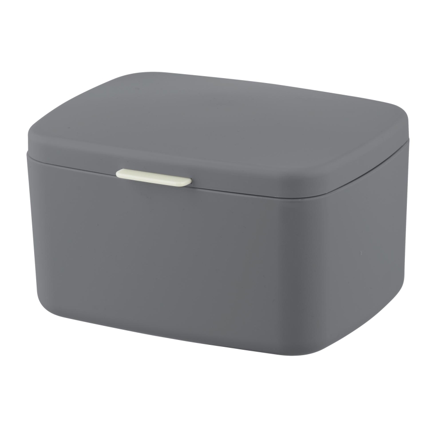 WENKO 23981100 - Laatikko BARCELONA 19,5x16 cm antrasiitti/kiiltävä kromi
