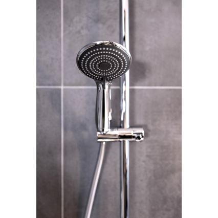 WENKO 23992100 - Suihkupää WATERSAVING SYSTEM 9,5x9,5 cm kiiltävä kromi/harmaa
