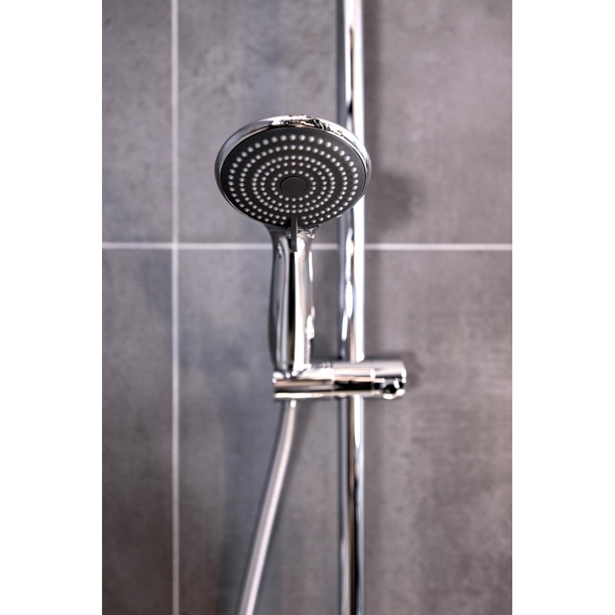 WENKO 23992100 - Suihkupää WATERSAVING SYSTEM 9,5x9,5 cm kiiltävä kromi/harmaa