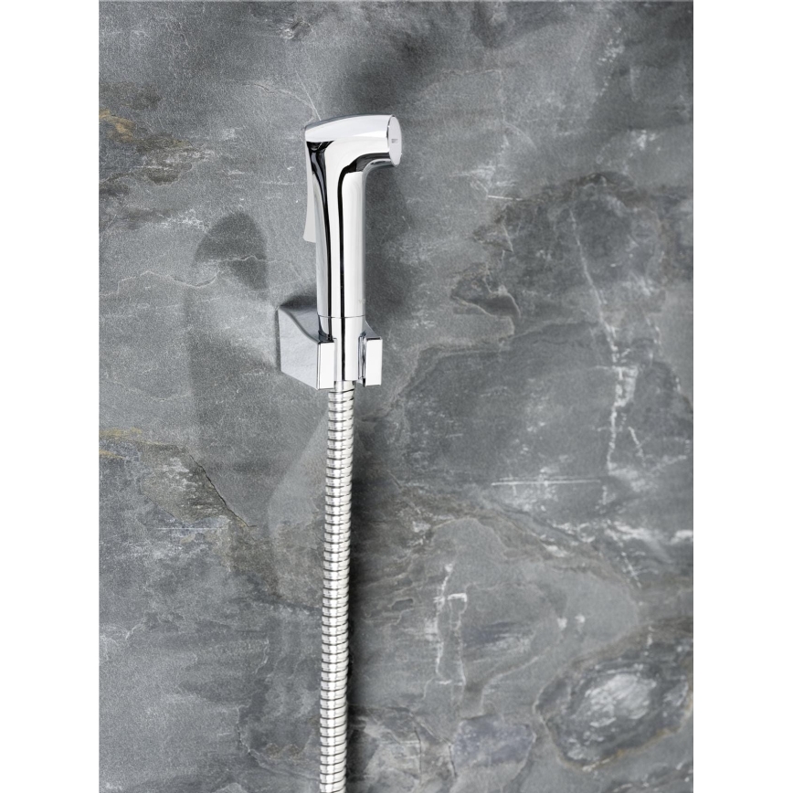WENKO 23999100 - Bide-setti vesisäästöjärjestelmä 12x7 cm kiiltävä kromi/hopea