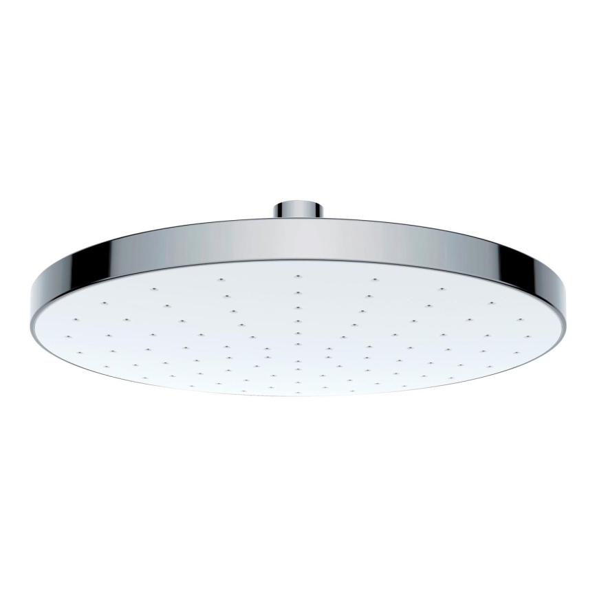 WENKO 24000100-Suihkupää AUTOMAATTINEN PUHDISTUS 22,5x22,5 cm kiiltävä kromi/valkoinen