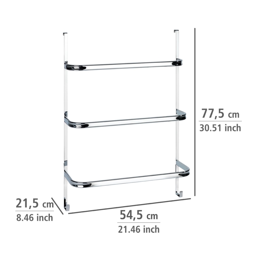 WENKO 24025100 - Pyyheteline IRPINIA 54,5x77,5 cm kiiltävä kromi