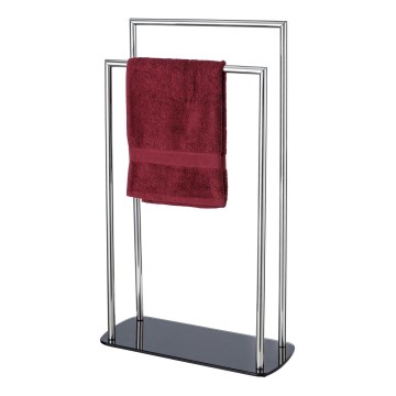 WENKO 24076800 - Pyyheteline RAVINA 48x80 cm ruostumaton teräs/hopea/musta