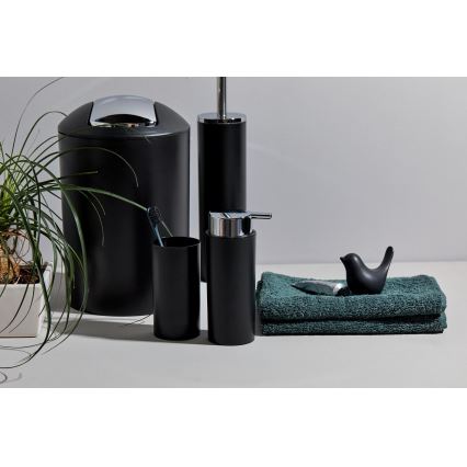 WENKO 24078800 - Setti CALVO 6,5x13 cm musta/kiiltävä kromi