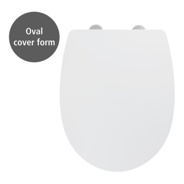 WENKO 24080800-WC-istuin TAVOLA 36,5x45 cm valkoinen/kiiltävä, kromi