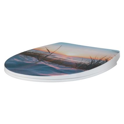 WENKO 24081800-WC-istuin BALTIC 38,8x45 cm värikäs/valkoinen