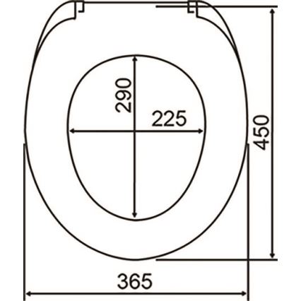 WENKO 24081800-WC-istuin BALTIC 38,8x45 cm värikäs/valkoinen