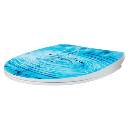 WENKO 24082800-WC-istuin DROPLETS 45x38,8 cm monivärinen/kiiltävä kromi