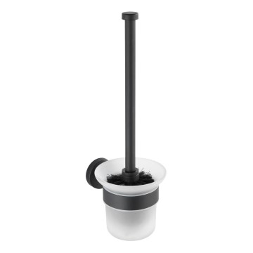 WENKO 24243100-WC-harja BOSIO BLACK 10x35 cm ruostumaton teräs/hopea/satiinipintainen