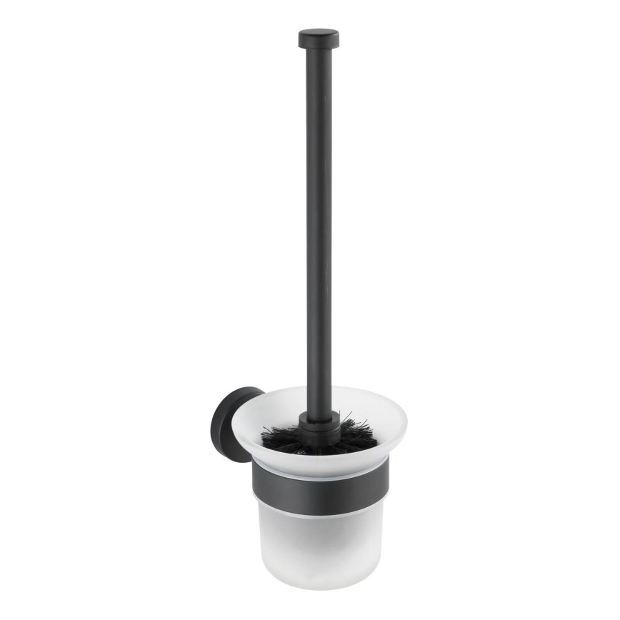 WENKO 24243100-WC-harja BOSIO BLACK 10x35 cm ruostumaton teräs/hopea/satiinipintainen