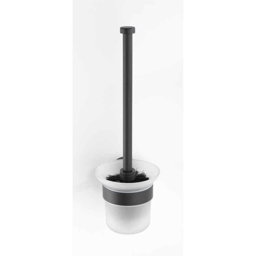 WENKO 24243100-WC-harja BOSIO BLACK 10x35 cm ruostumaton teräs/hopea/satiinipintainen