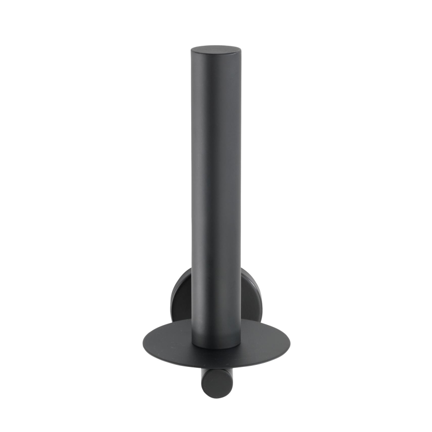 WENKO 24262100-WC-paperiteline BOSIO BLACK 8x18 cm ruostumaton teräs/hopeanvärinen