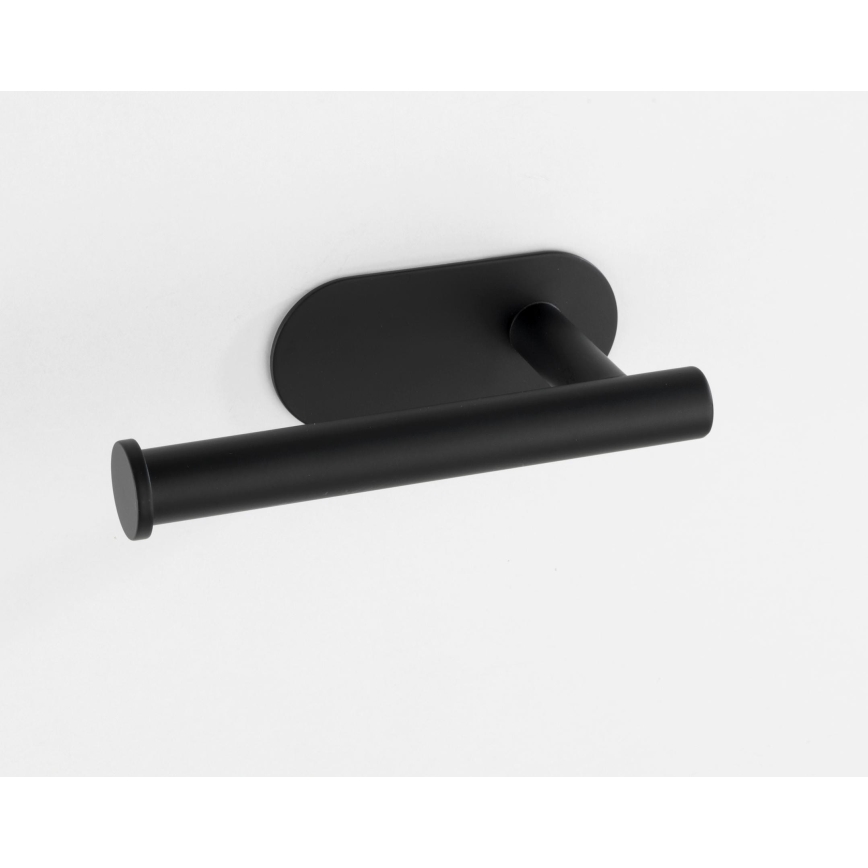 WENKO 24287100-WC-paperiteline TURBO-LOC OREA BLACK 16x7 cm ruostumaton teräs/musta
