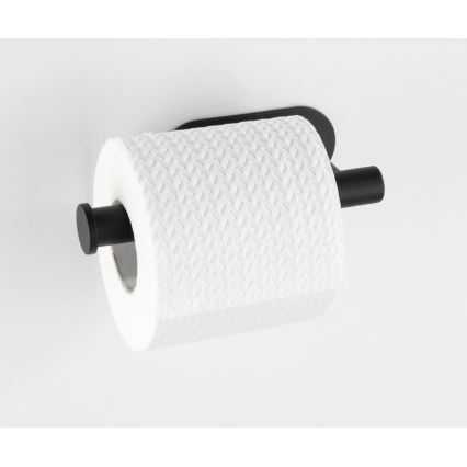 WENKO 24287100-WC-paperiteline TURBO-LOC OREA BLACK 16x7 cm ruostumaton teräs/musta