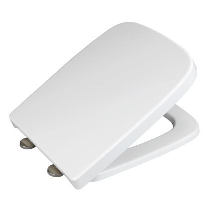 WENKO 24334100-WC-istuinkansi EXCLUSIVE 46,5x37 cm valkoinen/hopea