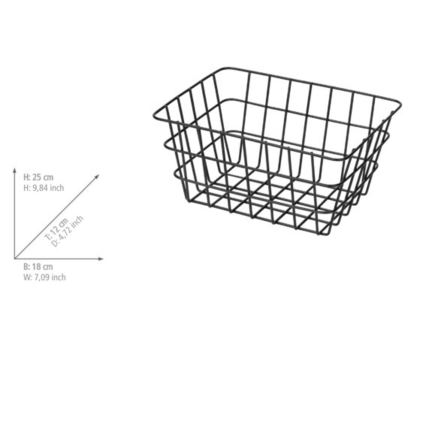 WENKO 24371100 - VIANA-kori 18x25 cm musta