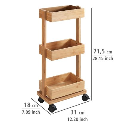 WENKO 24390100 - TORTONA-hylly 18x71,5 cm ruskea/musta