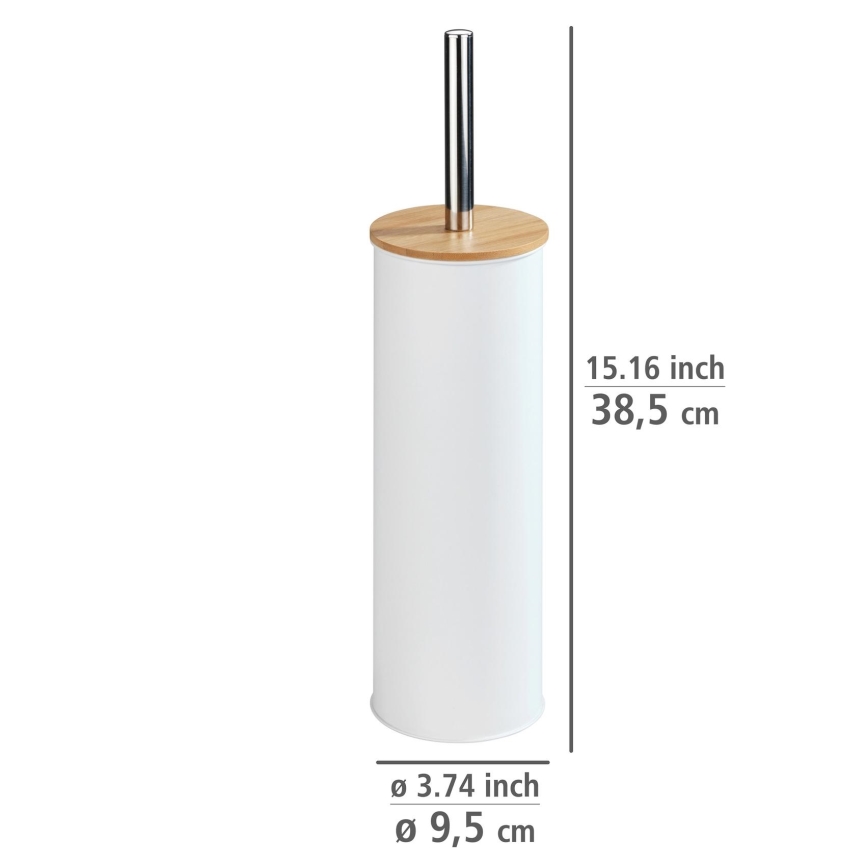 WENKO 24393100 - WC-harja TORTONA 9,5x38,5 cm valkoinen/ruskea