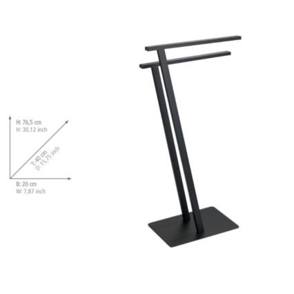 WENKO 24396100 - Pyyheteline LIRIO 20x40 cm musta