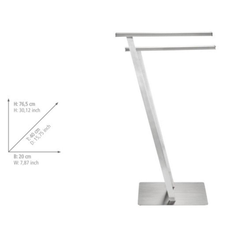 WENKO 24397100 - Pyyheteline LIRIO 20x76,5 cm, ruostumaton teräs/satiini