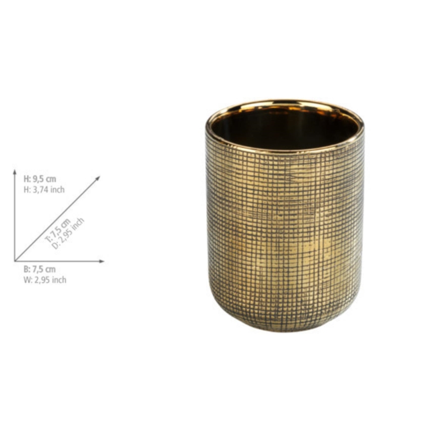 WENKO 24400100 - Hammasharjakuppi RIVARA 7,5x9,5 cm kultainen