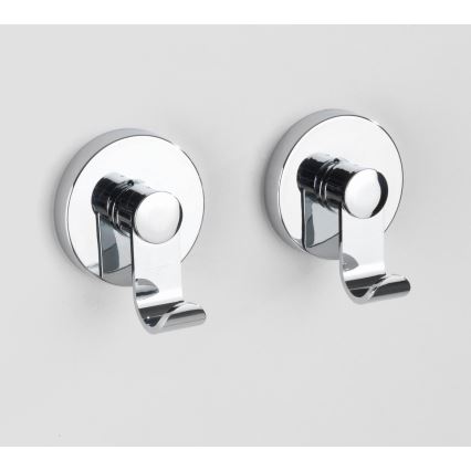 WENKO 24466100 VACUUM-LOC -koukku 6 x 7 cm kiiltävä kromi